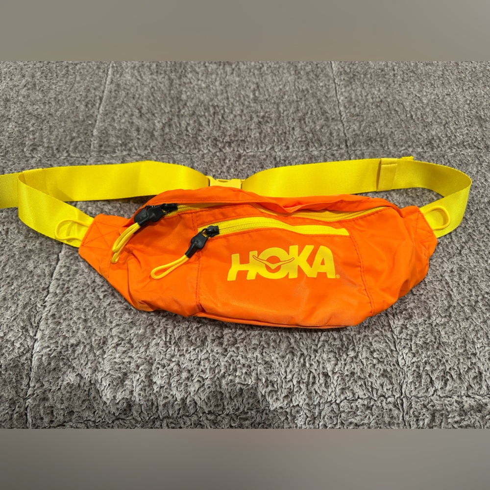 Hoka Bright Orange and Yellow Belt Bag